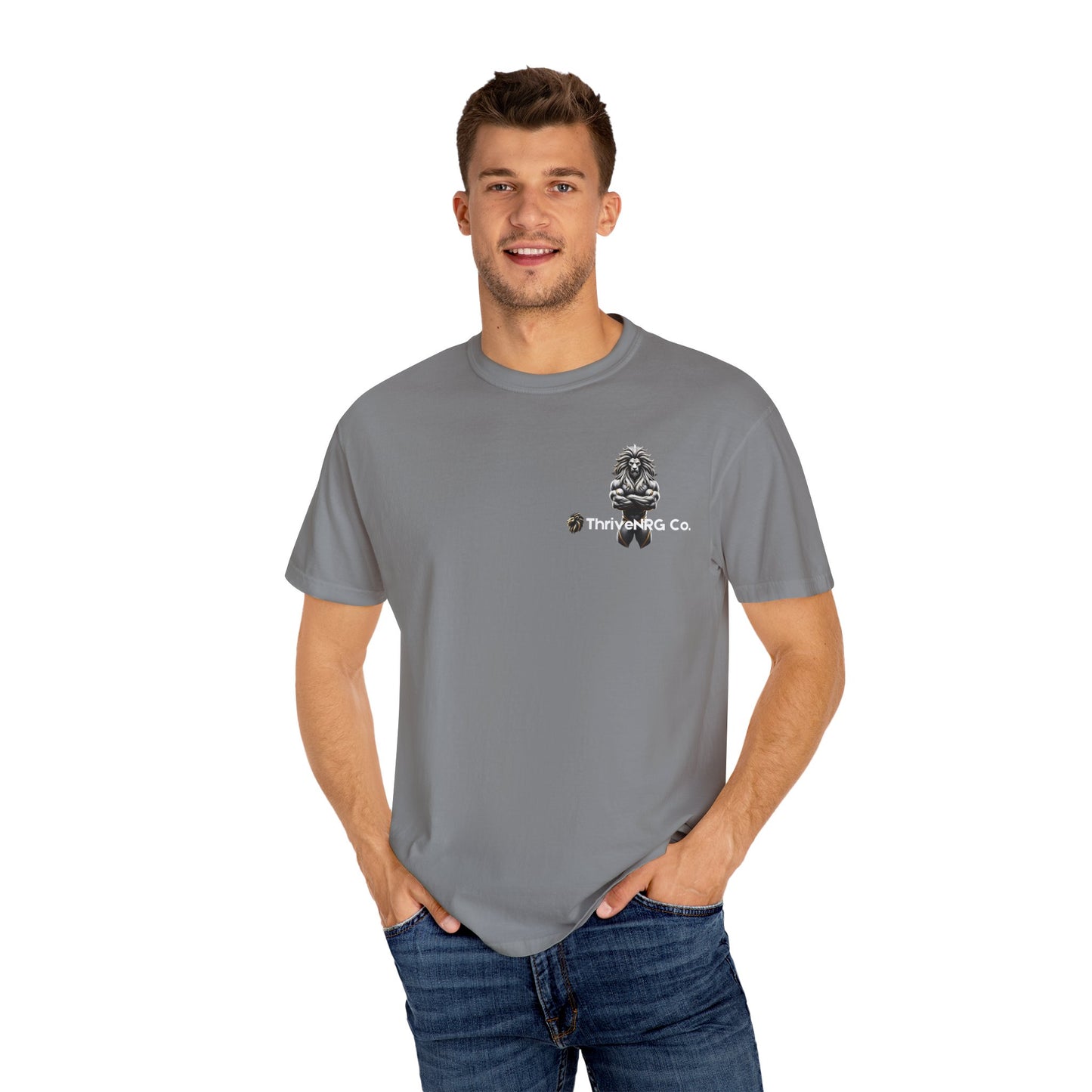 Lion Graphic Unisex Garment-Dyed T-Shirt - Casual Cool Apparel