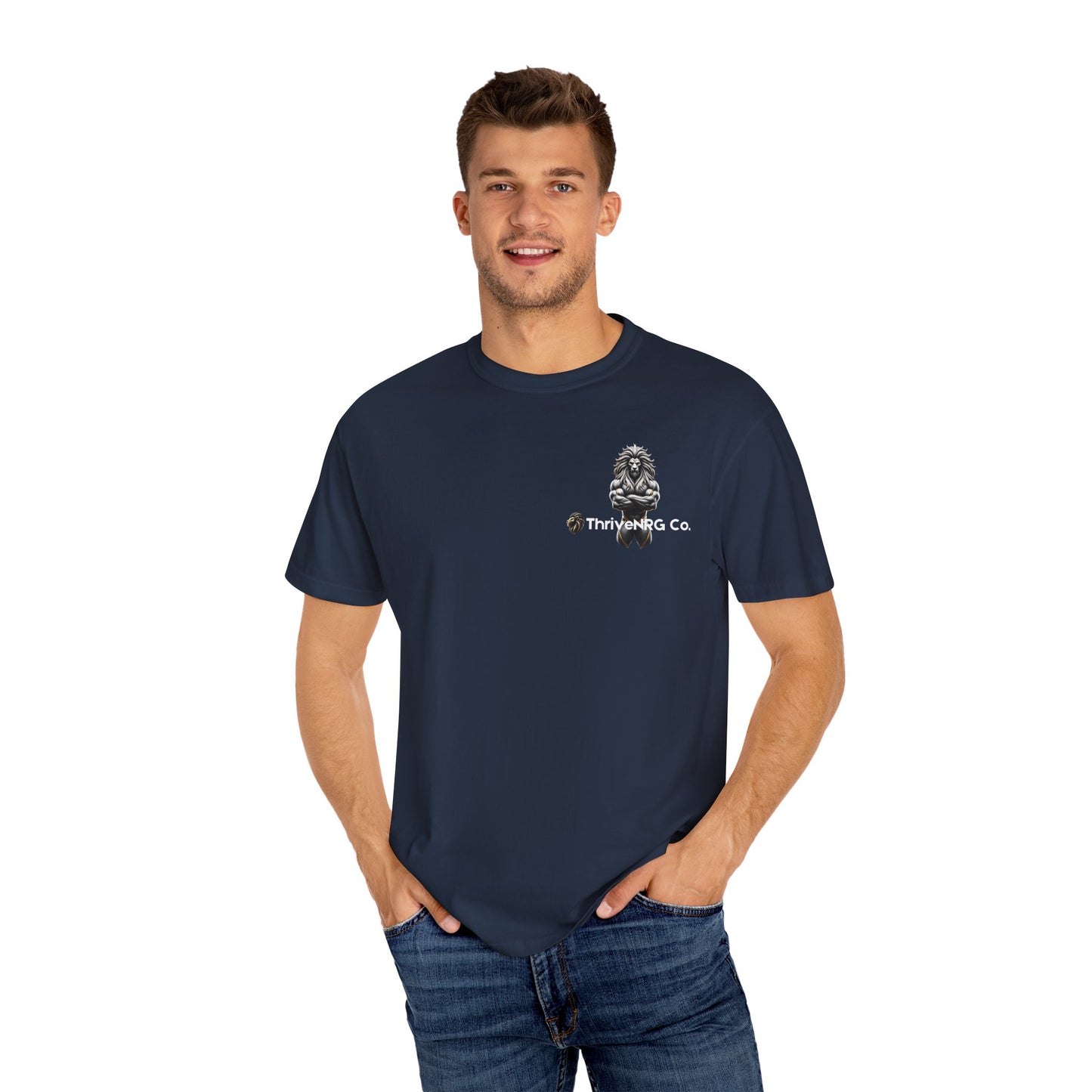 Lion Graphic Unisex Garment-Dyed T-Shirt - Casual Cool Apparel