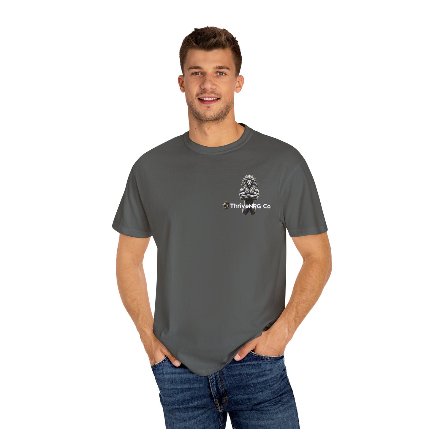 Lion Graphic Unisex Garment-Dyed T-Shirt - Casual Cool Apparel