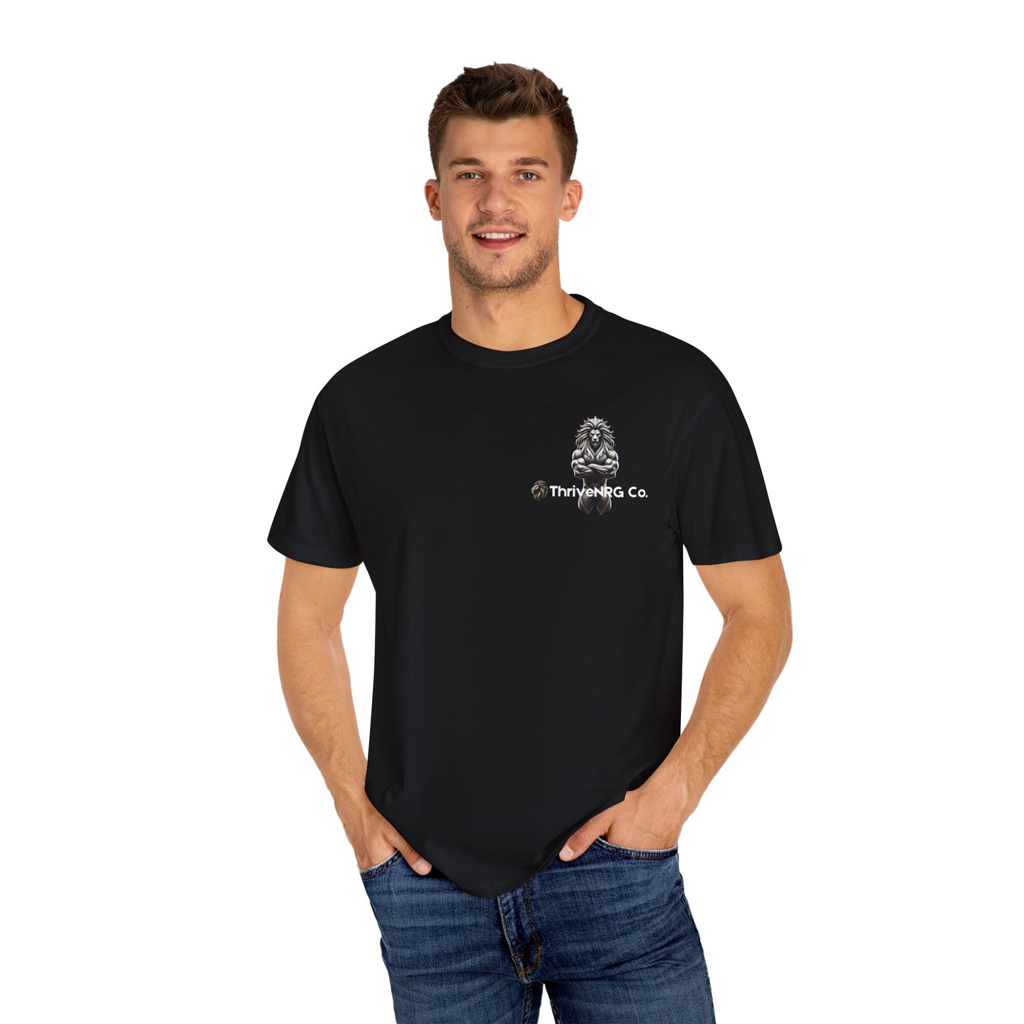 Lion Graphic Unisex Garment-Dyed T-Shirt - Casual Cool Apparel